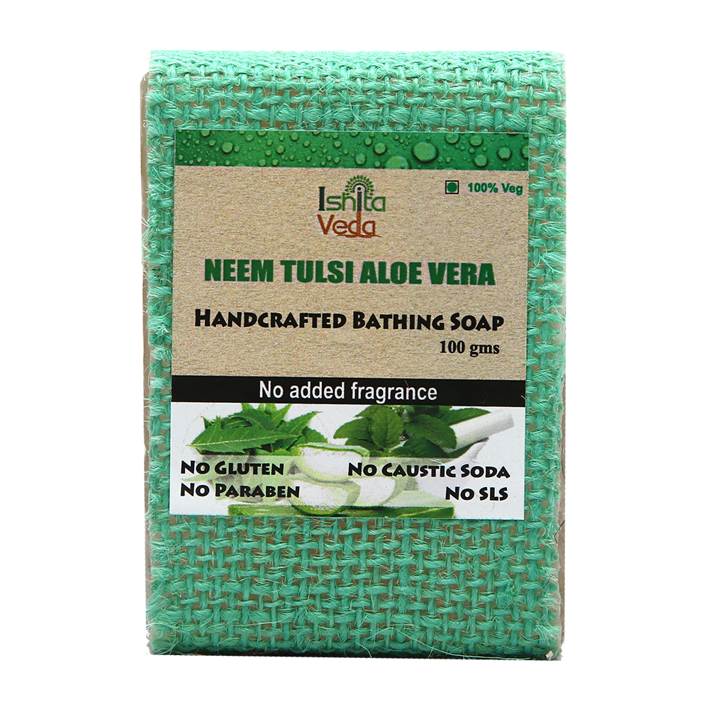 Neem Tulsi Aloe Vera Handmade Soap – Daily Skin Detox & Natural Healing